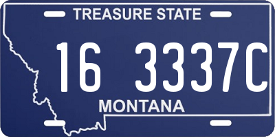 MT license plate 163337C