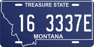 MT license plate 163337E
