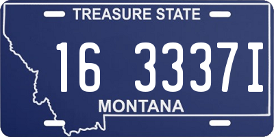 MT license plate 163337I