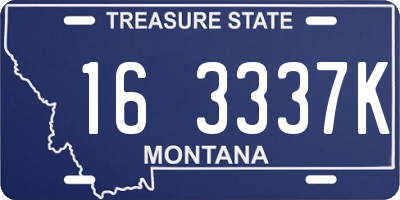 MT license plate 163337K