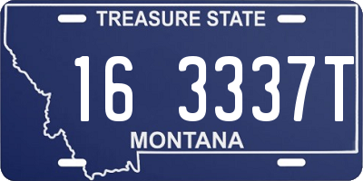 MT license plate 163337T