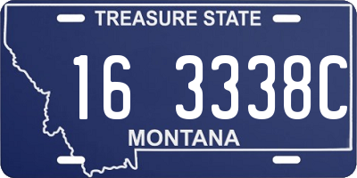MT license plate 163338C