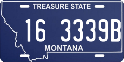 MT license plate 163339B