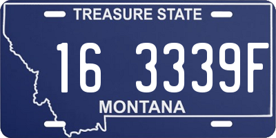 MT license plate 163339F