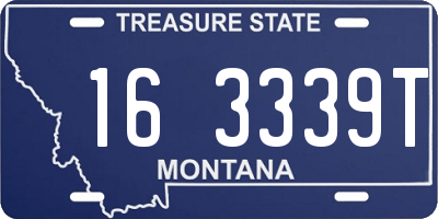 MT license plate 163339T