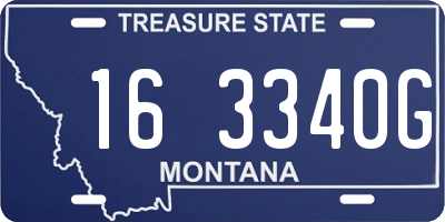 MT license plate 163340G