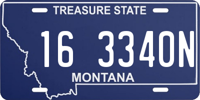 MT license plate 163340N
