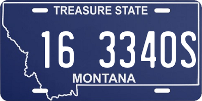MT license plate 163340S