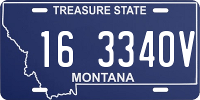 MT license plate 163340V