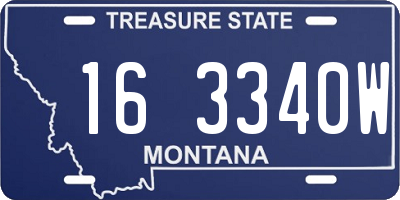 MT license plate 163340W