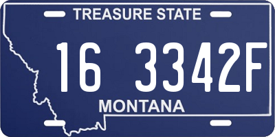 MT license plate 163342F