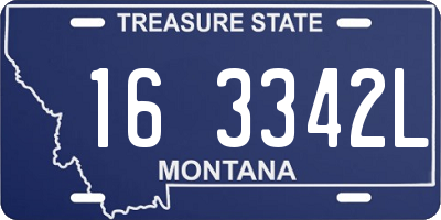 MT license plate 163342L