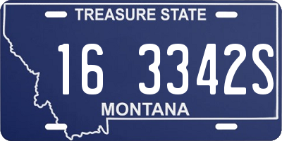 MT license plate 163342S