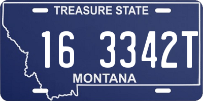 MT license plate 163342T