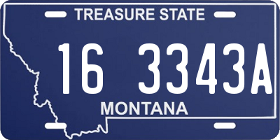 MT license plate 163343A