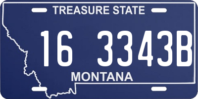 MT license plate 163343B