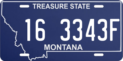 MT license plate 163343F