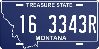 MT license plate 163343R