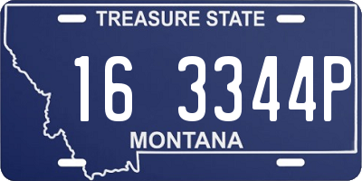 MT license plate 163344P