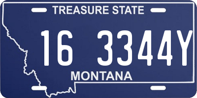 MT license plate 163344Y