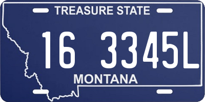MT license plate 163345L