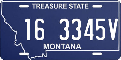 MT license plate 163345V