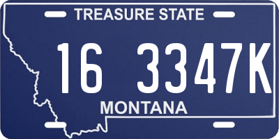 MT license plate 163347K