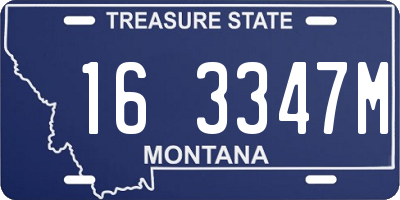 MT license plate 163347M