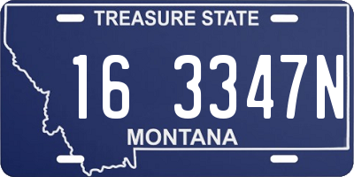 MT license plate 163347N