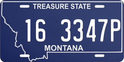 MT license plate 163347P