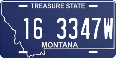 MT license plate 163347W
