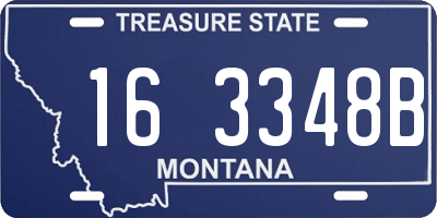 MT license plate 163348B