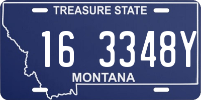 MT license plate 163348Y