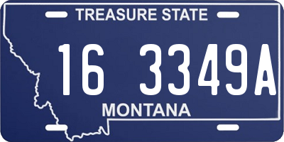 MT license plate 163349A
