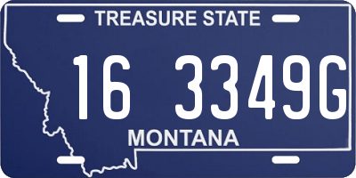 MT license plate 163349G
