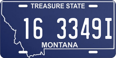 MT license plate 163349I