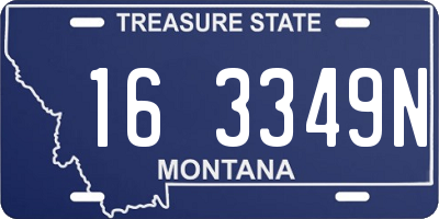 MT license plate 163349N