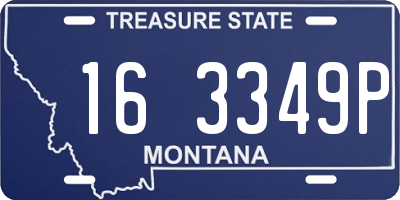 MT license plate 163349P