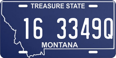 MT license plate 163349Q