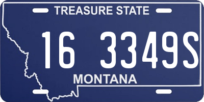 MT license plate 163349S