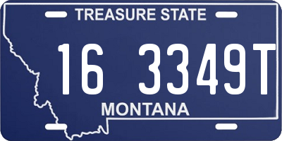MT license plate 163349T