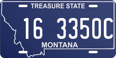 MT license plate 163350C