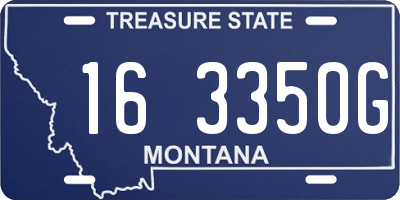 MT license plate 163350G