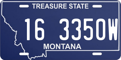 MT license plate 163350W