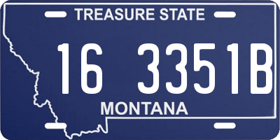 MT license plate 163351B