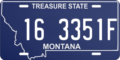 MT license plate 163351F