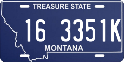 MT license plate 163351K