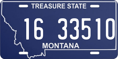 MT license plate 163351O
