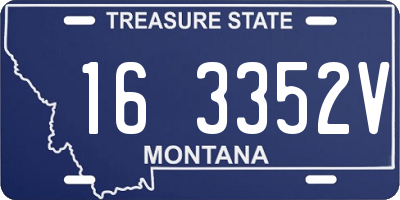 MT license plate 163352V
