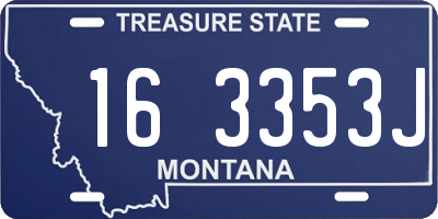 MT license plate 163353J
